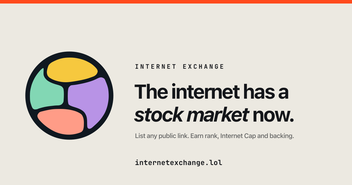 I turned the internet into a stock market